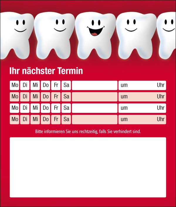 Gruppe von Zähnen