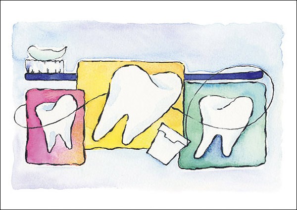 Zahnseide / Zähne